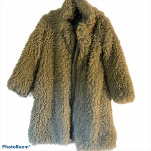 Wild Fable Fuzzy Gray Blue Coat, size Small